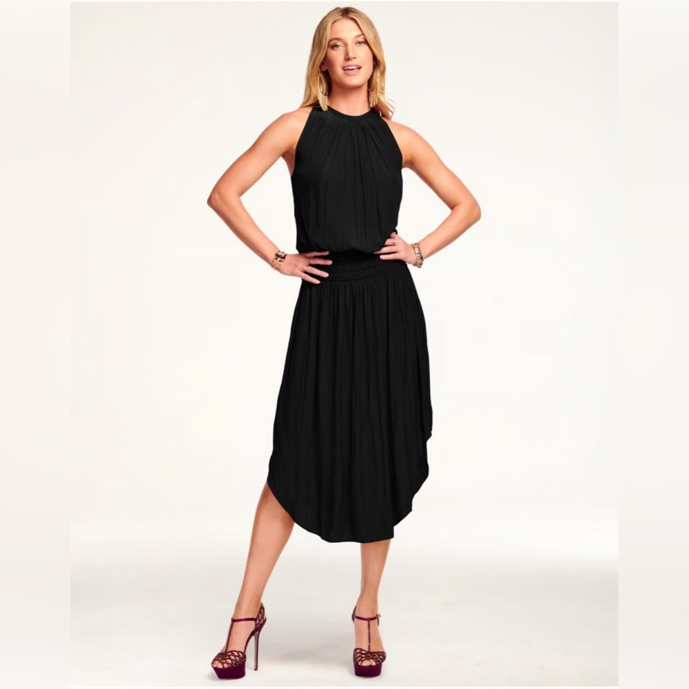 Ramy Brook Audrey Smocked Waist Midi Dress